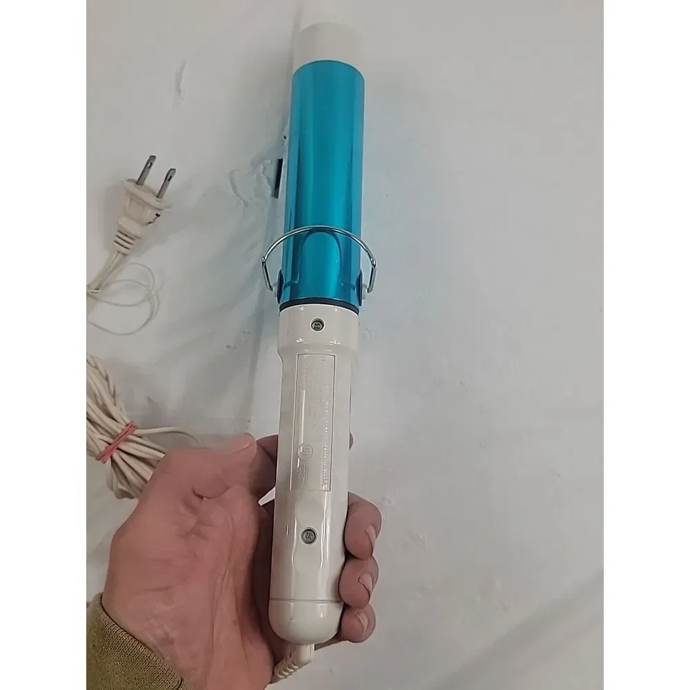 jheri redding‎ ii vintage 1 1/2in curling iron model cd150 blue and white
